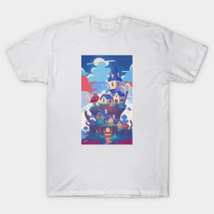 Halloween Island Clouds House Cute T-Shirt